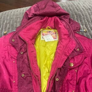 Phenix Pink and Yellow Hooded ski snow Jacket
